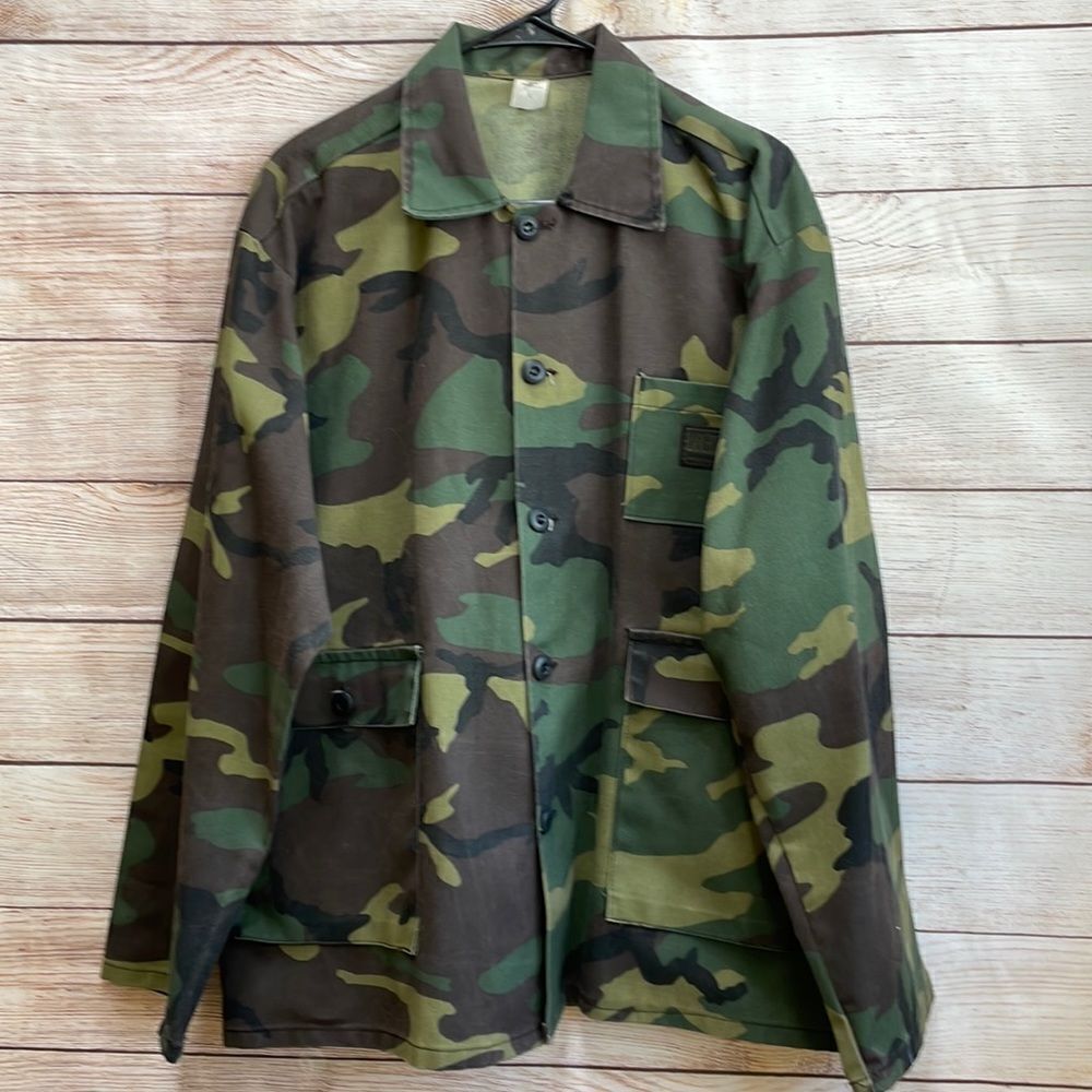 VINTAGE LIBERTY SHACKET IN GREEN CAMOUFLAGE